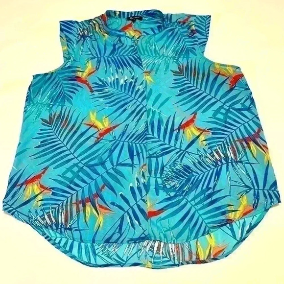 Lily Morgan Tank 1X Plus Travel Sun Sleeveless Vacation Vibrant Curve Resortwear - Picture 1 of 9